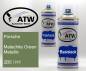 Preview: Porsche, Malachite Green Metallic, 2B5 / H1: 400ml Sprühdose + 400ml Klarlack - Set, von ATW Autoteile West.